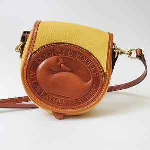 Dooney and Bourke Palomino Yellow Leather Big Duck Crossbody Bag